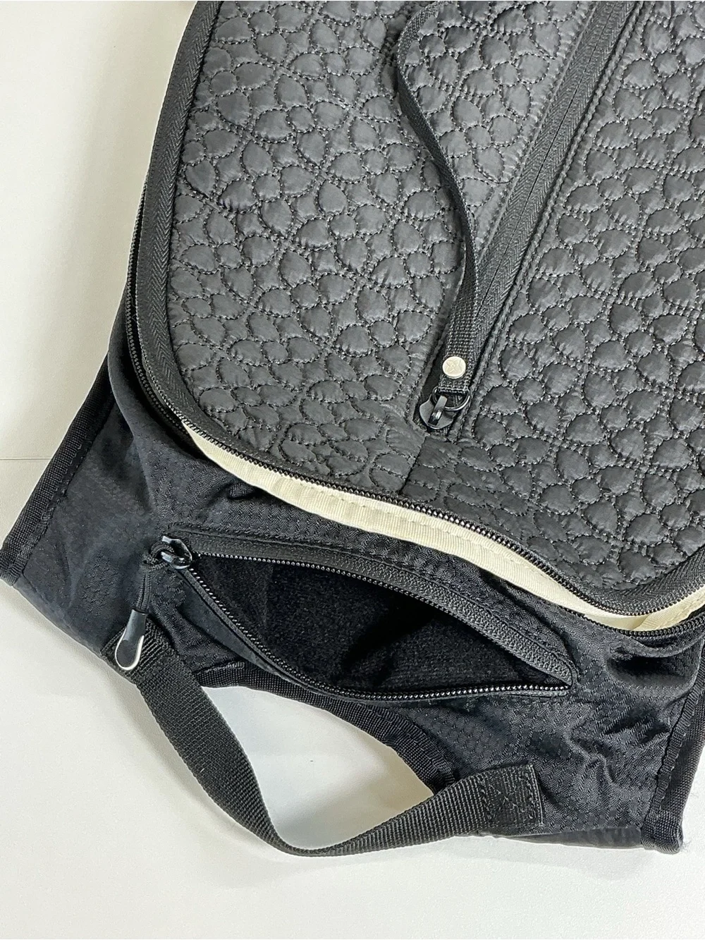 Sherpani Black Quilted Travel Backpack Lightweight Everyday Laptop Bag